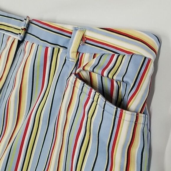 Sag Harbor Pants Women's Size 12 Petites Striped Side Pockets Zip Closure - Picture 3 of 7